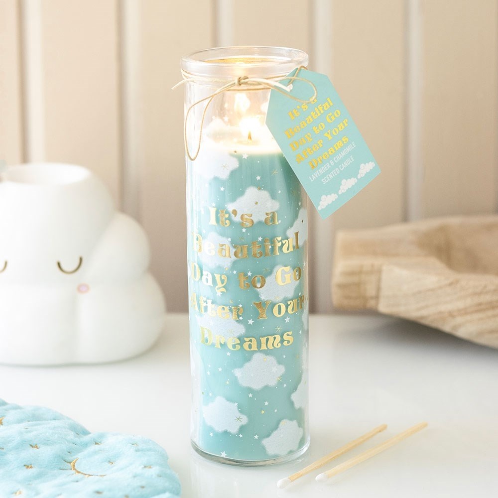 Something Different - Cloud Print Lavender & Chamomile Tube Geurkaars - Multicolours